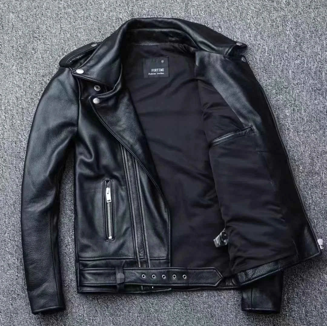 Unisex Oversized Button-down PU Leather Coat with Multiple Zippers Polo Jacket, with Many Zippers