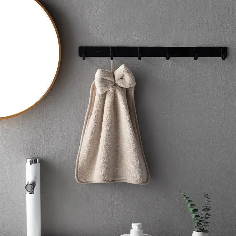 DecorBites™ Coral Velvet Soft Hand Towels Super Absorbent for Kitchen Bathroom Home Hair