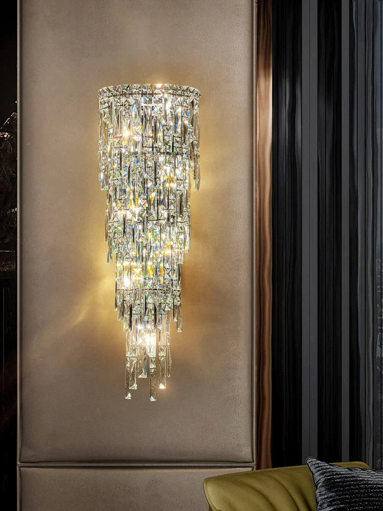 DecorBites™ Crystal Wall Light: Elegant Luxury Night Lighting for Living Room, Bedroom, or Villa
