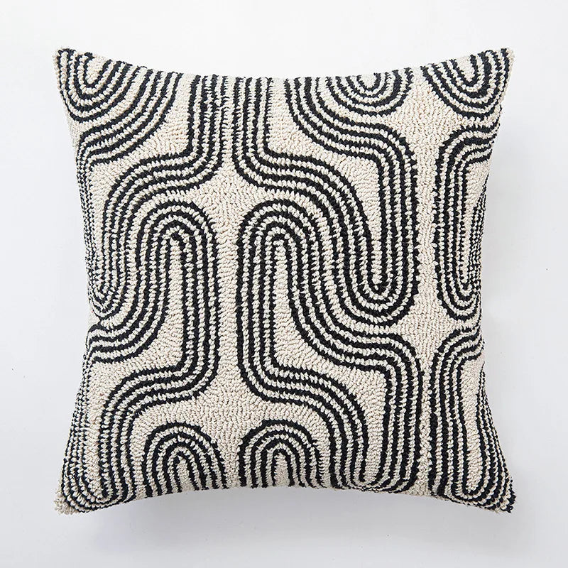DecorBites™ Geometric Line Art Cushion Cover for Home Sofa Bed