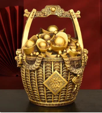 DecorBites™ Copper Treasure Bowl Money Jar for Home Decor