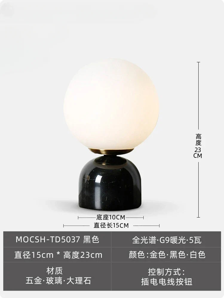 DecorBites™ Cream Wind Marble Table Lamp LED G9 Simple Designer Desk Light