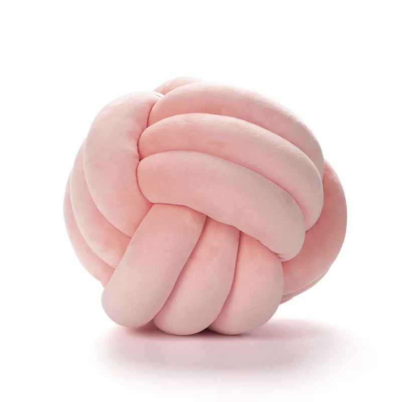 DecorBites™ Knot Ball Short Plush Throw Pillow for Home Décor and Comfort