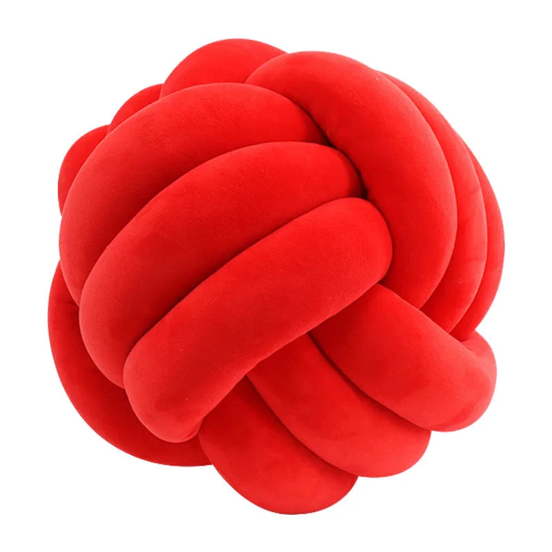 DecorBites™ Knot Ball Short Plush Throw Pillow for Home Décor and Comfort