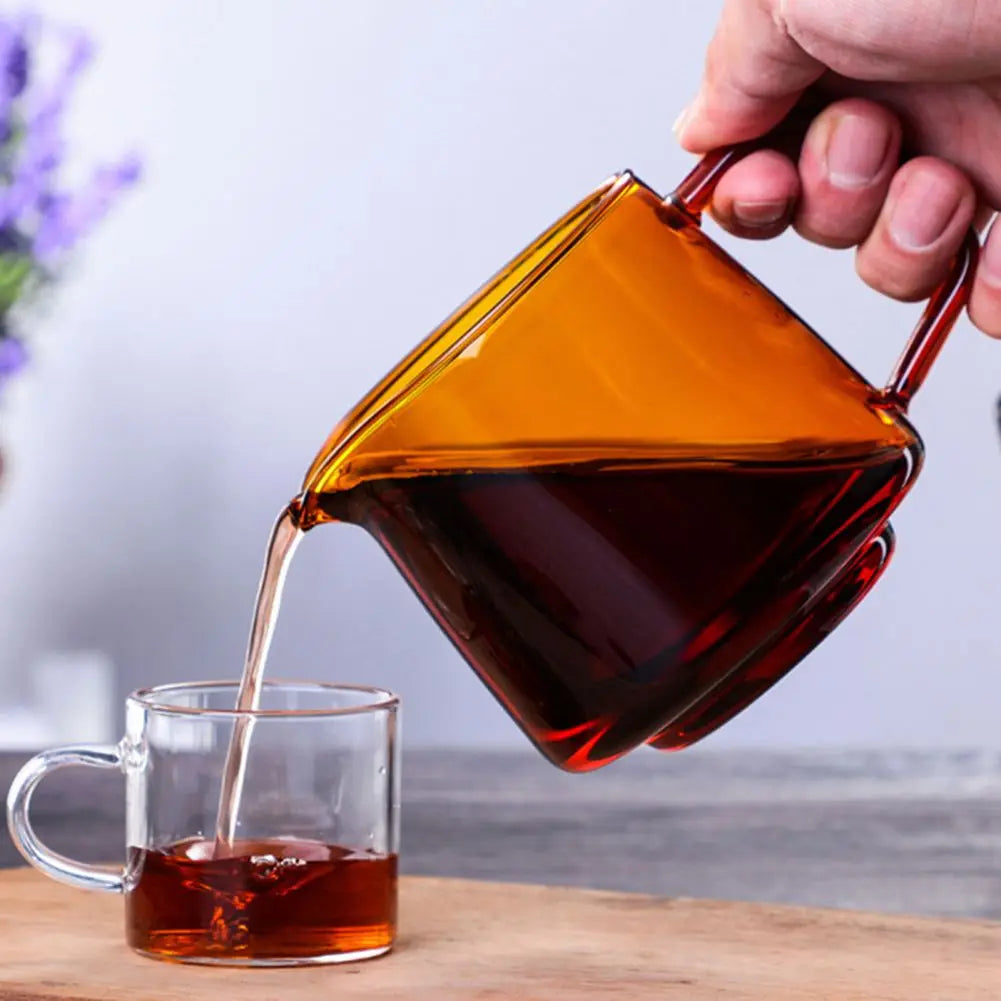 DecorBites™ Glass Coffee Sharing Pot Hand Made Coffee Maker Home Brewing Server