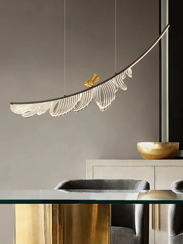 DecorBites™ Italian Copper Chandelier: Modern, Luxury, Light Guide Design for Restaurant and Bar