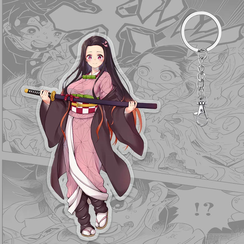 Demon Slayer Keychain: Tanjiro 6cm Acrylic Bag Pendant