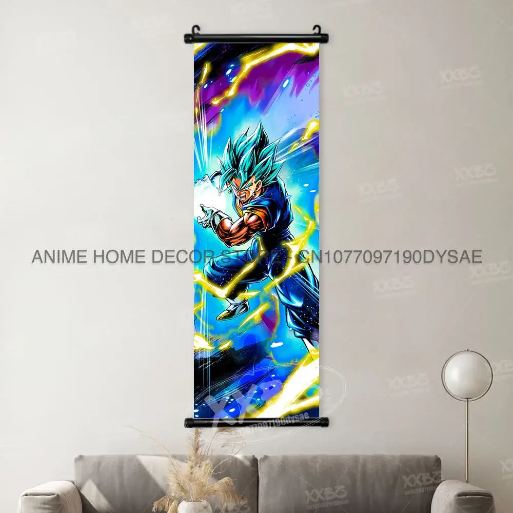 Dragon Ball Posters: Goku & Vegeta Hanging Scroll Wall Art
