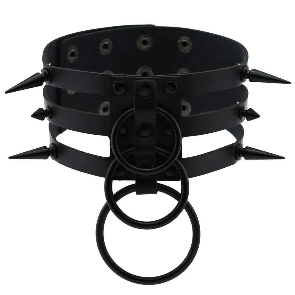 Rivet Leather Bondage Choker Accessories