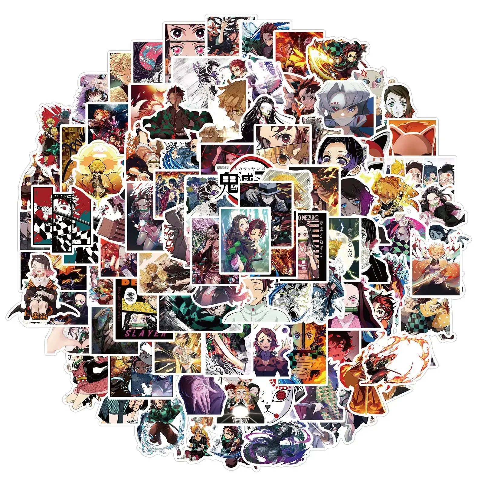Demon Slayer Stickers: 50-200pcs Waterproof Anime Decals