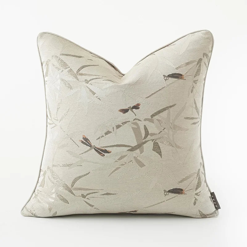 DecorBites™ Dragonfly Insects Embroidery Cushion Cover - Quaint & Elegant Style Pillow Case