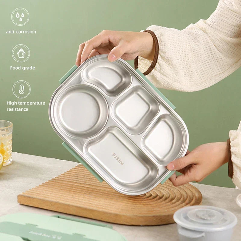 DecorBites™ Insulated Bento Lunch Box Set with Cutlery, Portable Food Storage