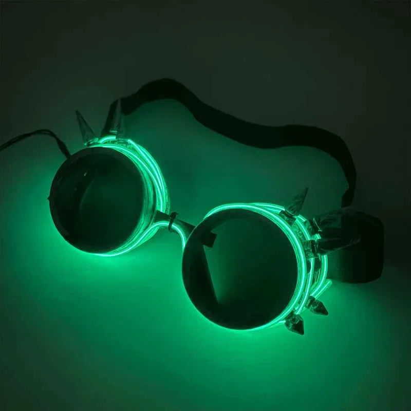 Cyberpunk Futuristic Luminous Rave Goggles LED glowing glasses Accessories