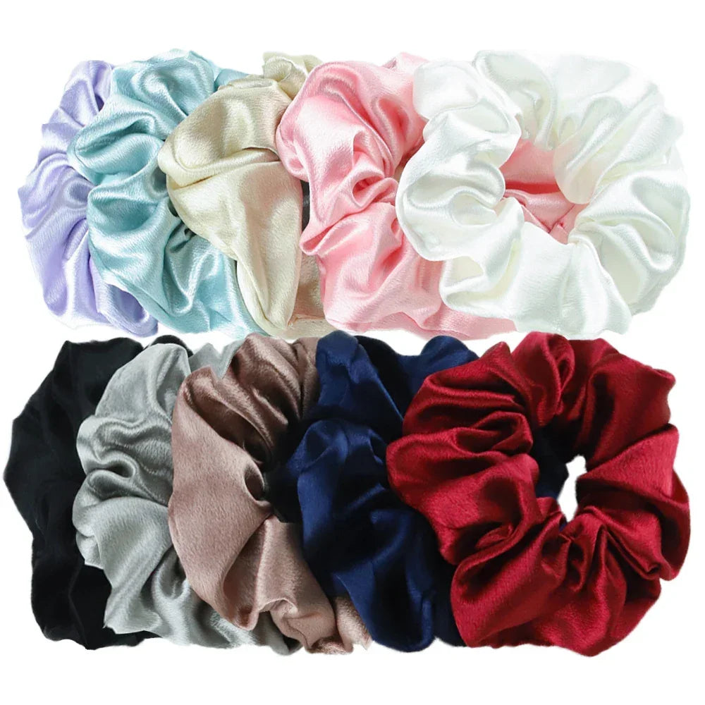 Women's Silky Satin Hair Scrunchies Set