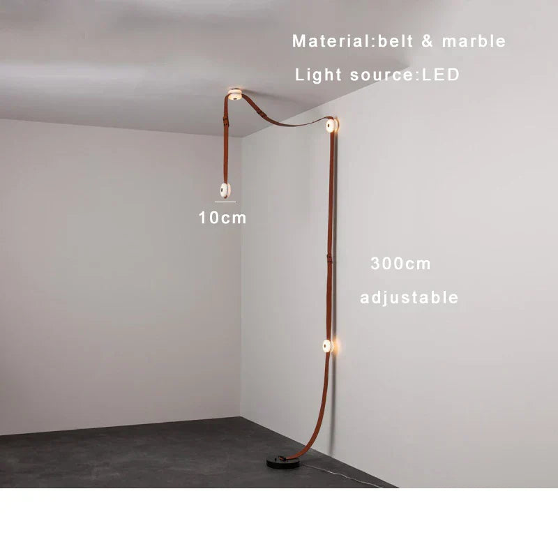 DecorBites™ Designer Belt Marble Pendant Lights: Luxury Dimmable Fixture for Villa Duplex