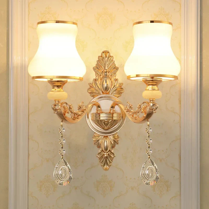 DecorBites™ Crystal Wall Sconce Bedroom Lamp Indoor Modern Lighting Europen Style