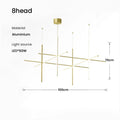DecorBites™ LED Linear Ceiling Chandelier Italian Designer Luxury Dining Room Chandelier