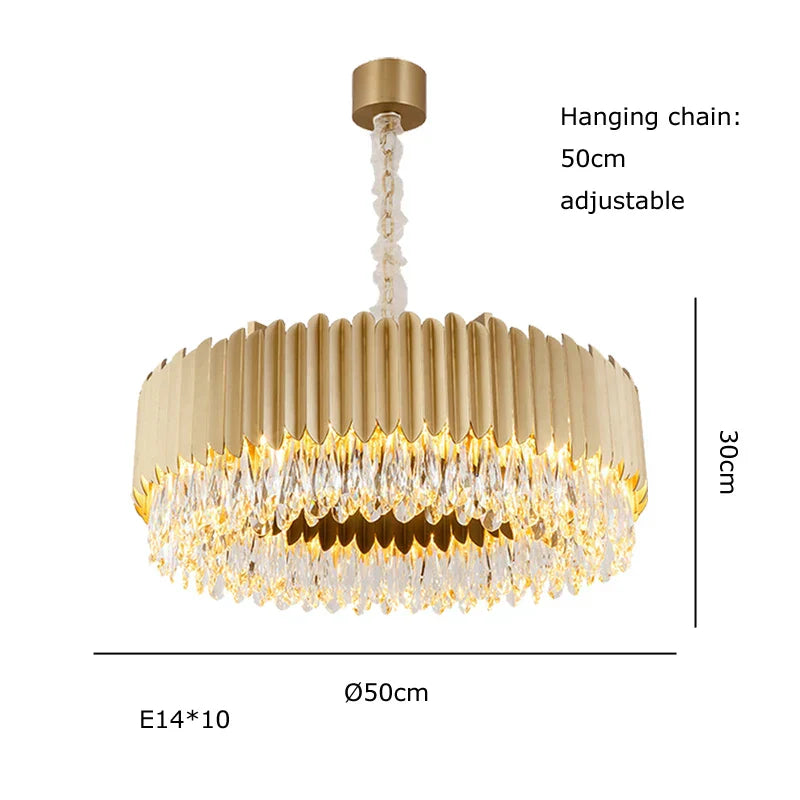 DecorBites™ Crystal Water Droplet Pendant Lights, Dimmable Luxury LED Dining Room Fixture