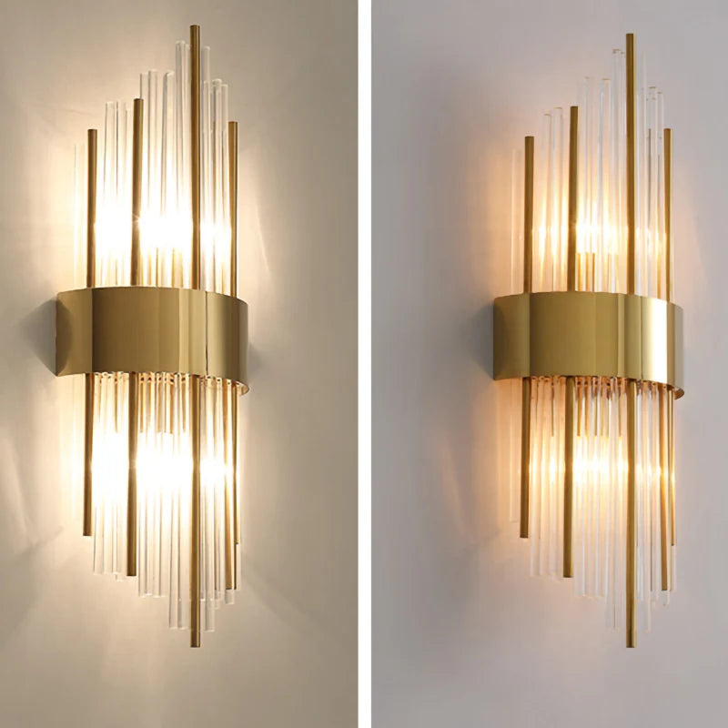 DecorBites™ Gold Stainless Steel LED Wall Sconce for Elegant Indoor Lighting