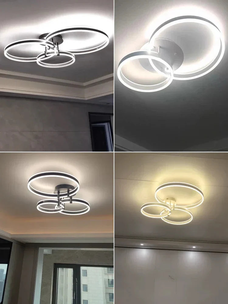 DecorBites™ LED Acrylic Chandeliers Up/Down Lights Lusters for Living Room Bedroom Home Decor