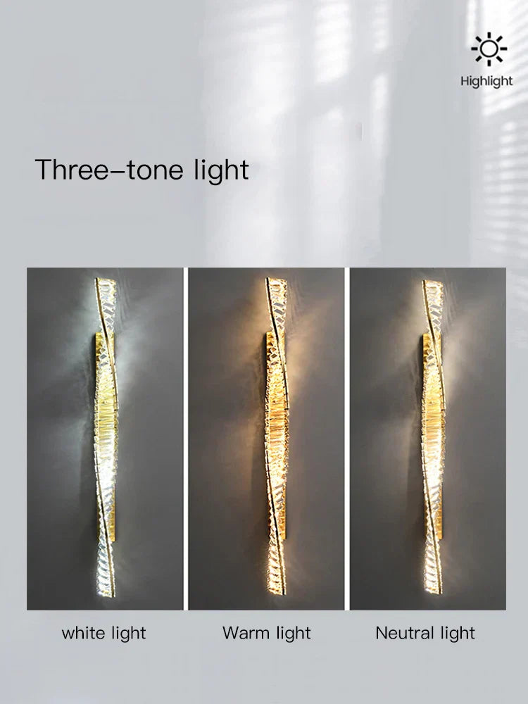 DecorBites™ Crystal Wall Sconce for Bedroom & Living Room Decor