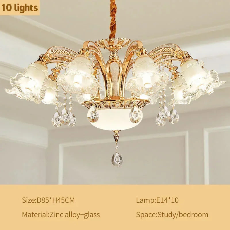 DecorBites™ Crystal Ceiling Chandelier for Modern Luxury Living Room & Hotel Lobby
