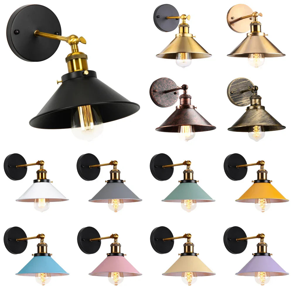 DecorBites™ Industrial Retro Loft Wall Sconce E27 Bedside Lights Fixtures for Living Room