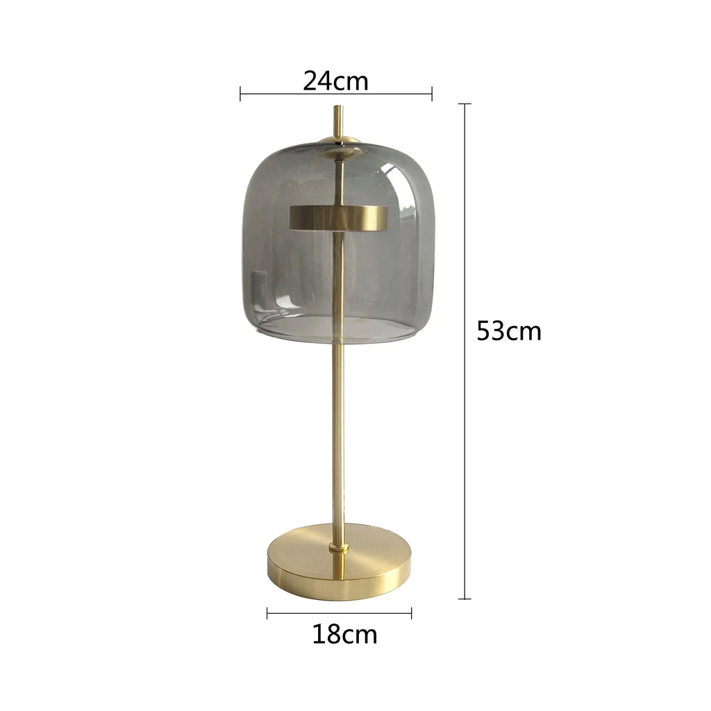 DecorBites™ Glass Table Lamp: Modern Nordic Design for Bedroom Living Room Decor