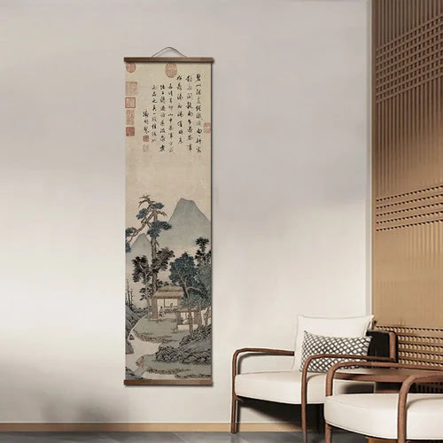 Chinese Traditional Landscape Canvas Scroll – Classic Wall Art