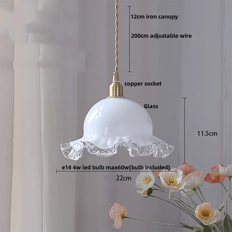 DecorBites™ Glass LED Pendant Light Fixture Knob Switch Nordic Modern Hanging Lamp