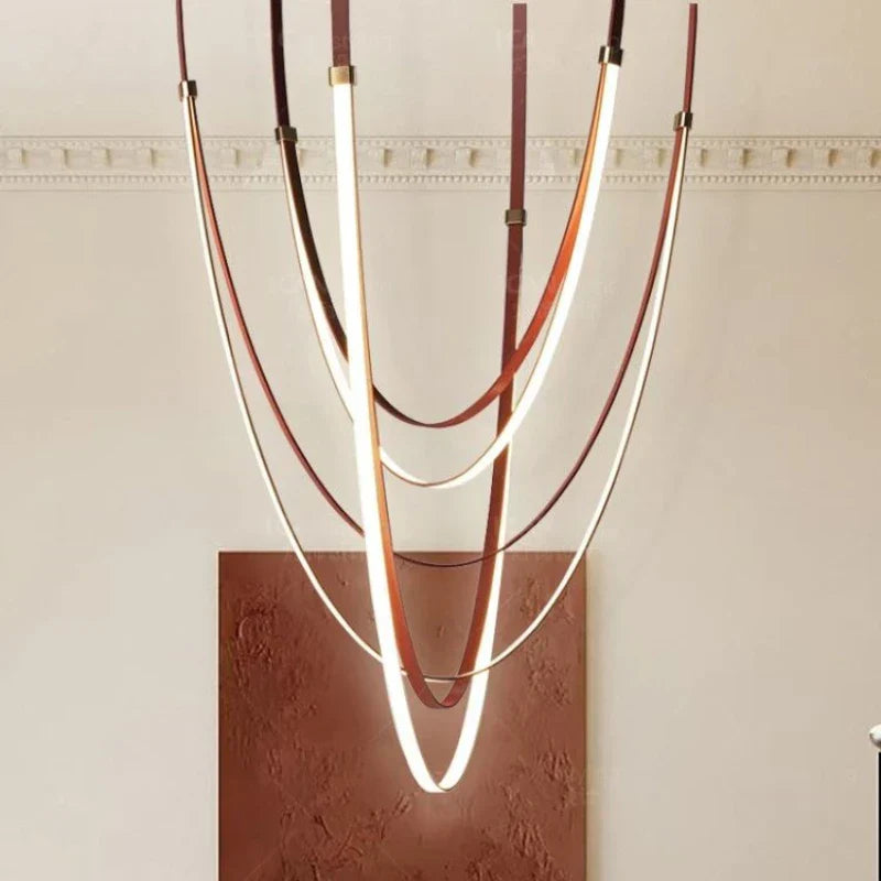 DecorBites™ LED Long Strip Chandelier for Modern Living Room and Villa