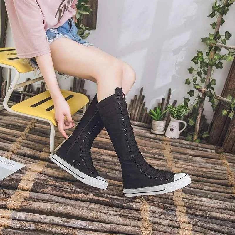 High Top Canvas Sneakers for Women