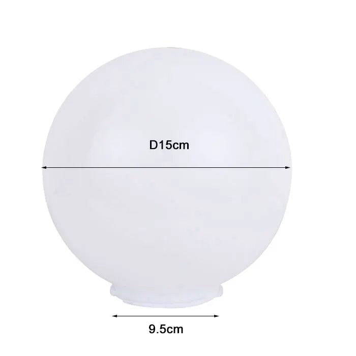 White & clear acrylic round globe lamp for outdoor garden lighting