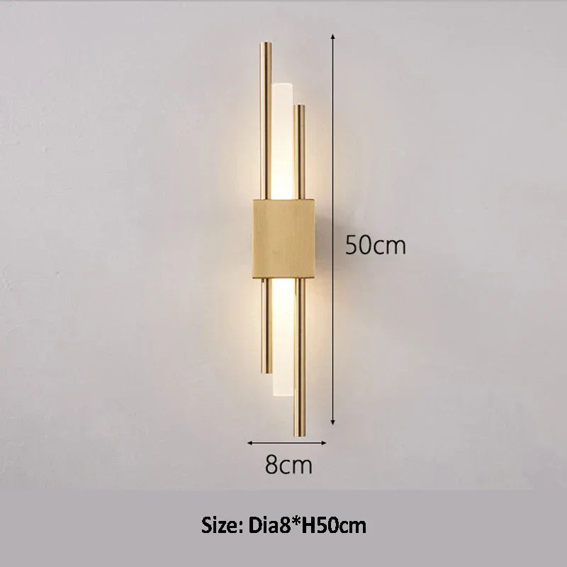 DecorBites™ Golden LED Wall Lamp for Elegant Home and Hotel Lighting