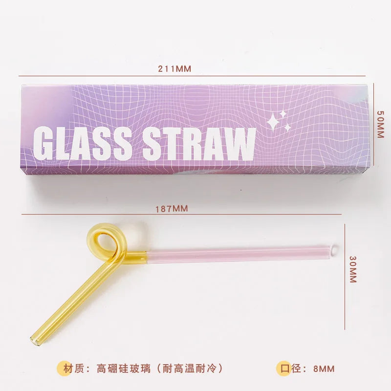 DecorBites™ Glass Flower Handle Stir Bar for Coffee Cocktails Mixology and Home Parties
