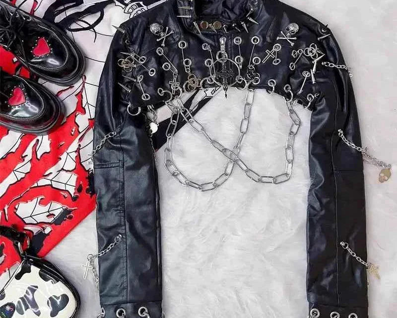 Gothic Lolita Streetwear Y2K Spike Jacket