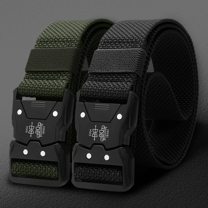 Tactical Waist Belt with Quick-Release Automatic Buckle — 1.5 in (3.7 cm) Durable Unisex Outdoor Belt