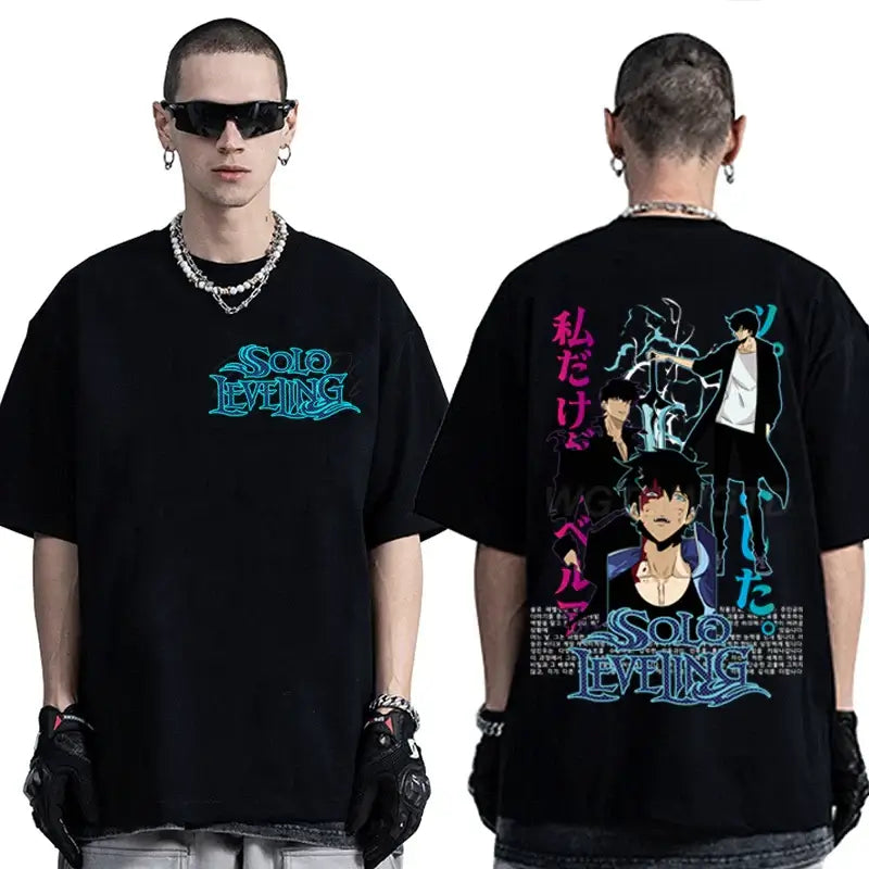 Solo Leveling T-shirt: Sung Jinwoo Cotton Streetwear