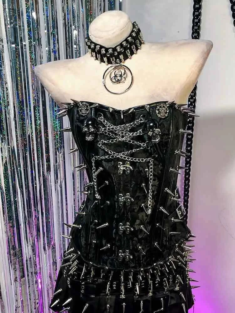 Gothic Emo Punk Spiked T-shirt Tank Top Alternative Grunge | MUNSIEUR
