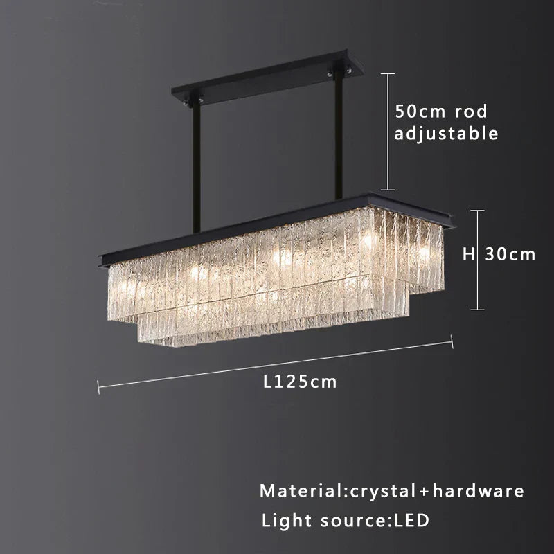 DecorBites™ Elegant Crystal Glass Chandelier for Luxury Home Decor