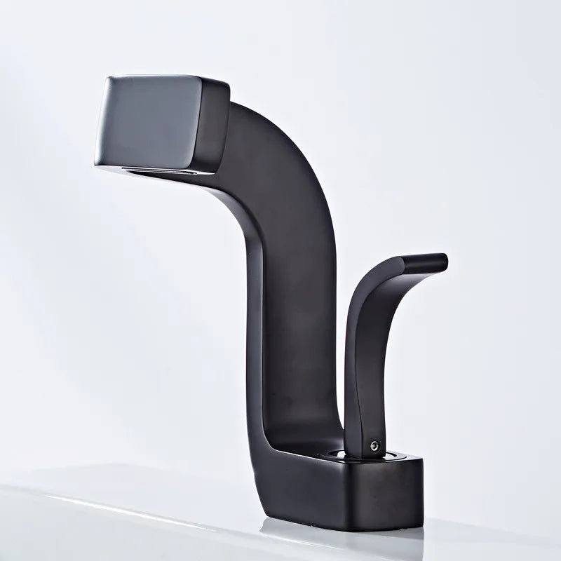 DecorBites™ Gold Brass Basin Faucet Cold Hot Water Mixer Sink Tap Deck Mount