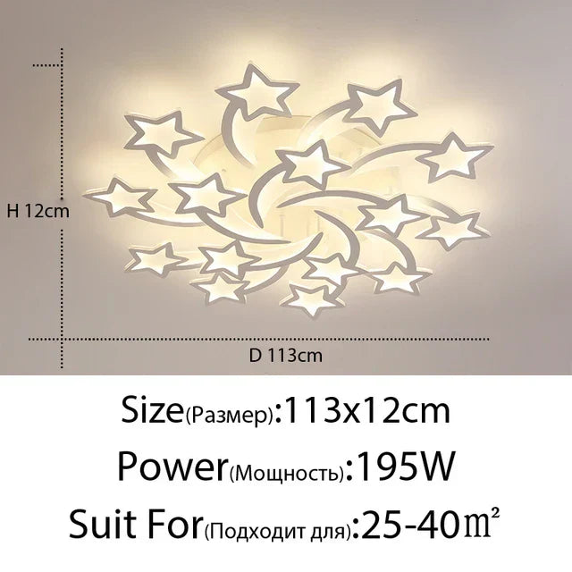 DecorBites™ LED Acrylic Chandelier with Remote for Bedroom Dining Living Room Lighting