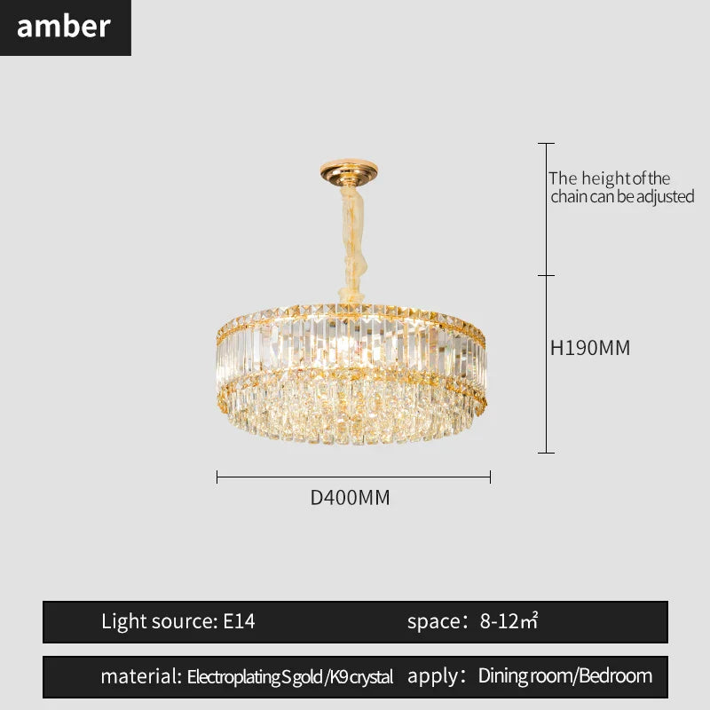 DecorBites™ French Crystal Chandelier for Living Room, Dining Room, and Master Bedroom