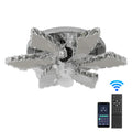 DecorBites™ Crystal LED Ceiling Fan: Remote Control Chandelier for Bedroom & Living Room