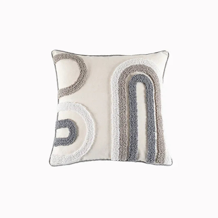 DecorBites™ Lace Tassel Cushion Tufted Sofa Pillowcase for Office Chair Pad