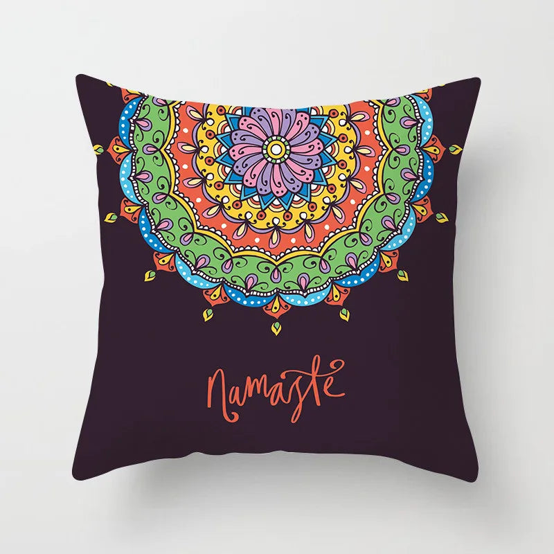 DecorBites™ Geometric Square Pillowcase Ethnic Retro Sofa Pillow Cover 45x45cm Home Decor