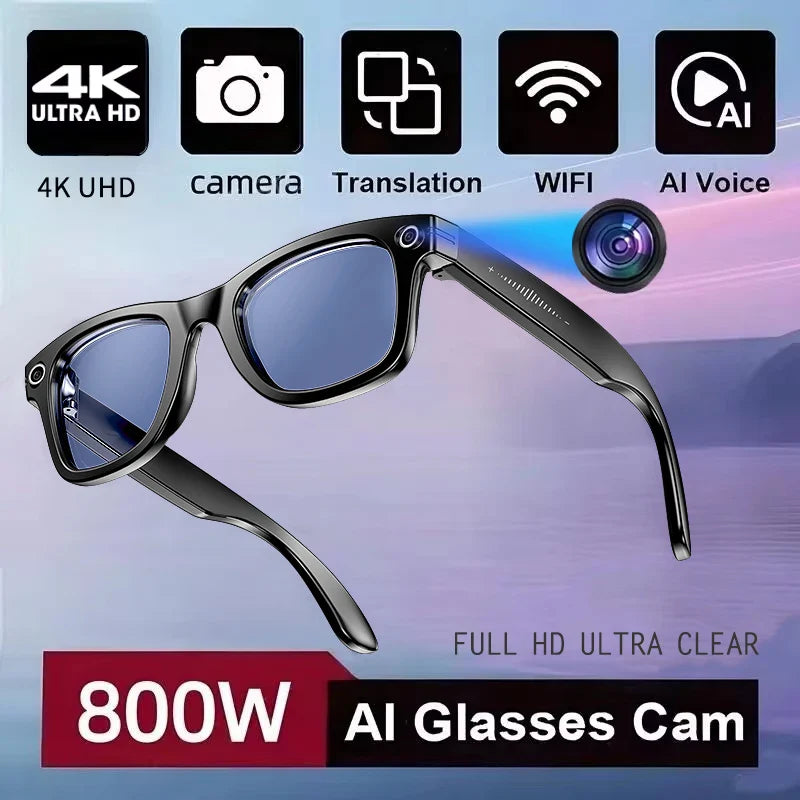 GUHUAVMI New 800W Camera AI Smart Glasses Color-Changing Translation Glasses Photo Video Recording Waterproof