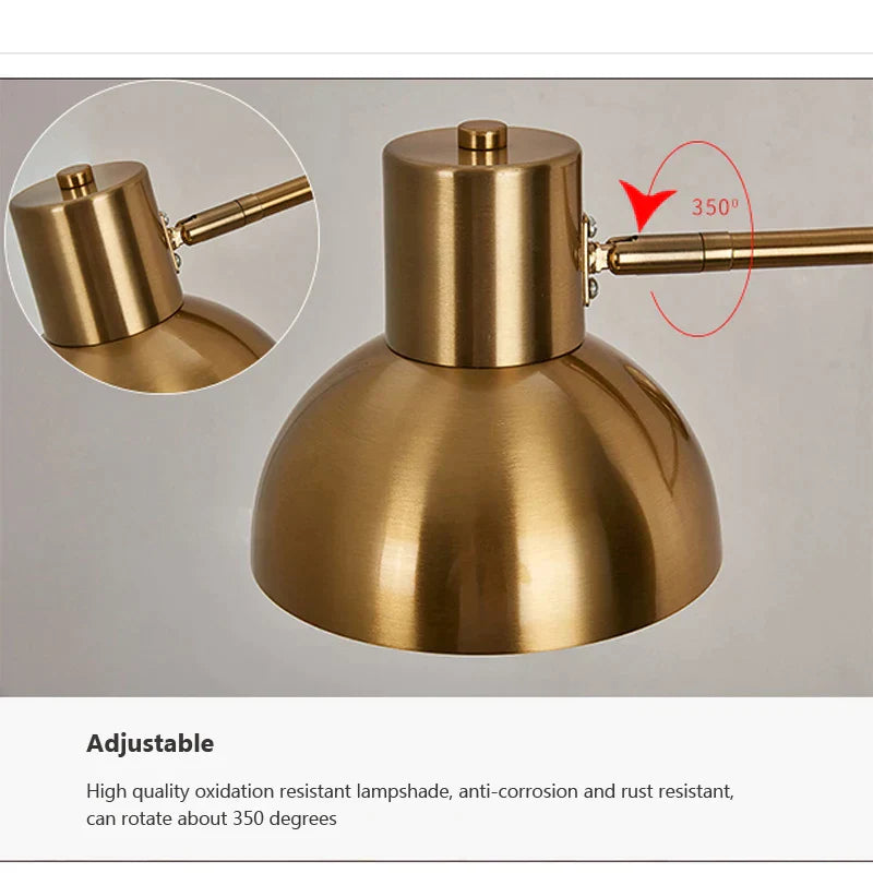 DecorBites™ Adjustable Swing Arm Wall Lamp for Bedroom, Restaurant, and Luxury Ambiance