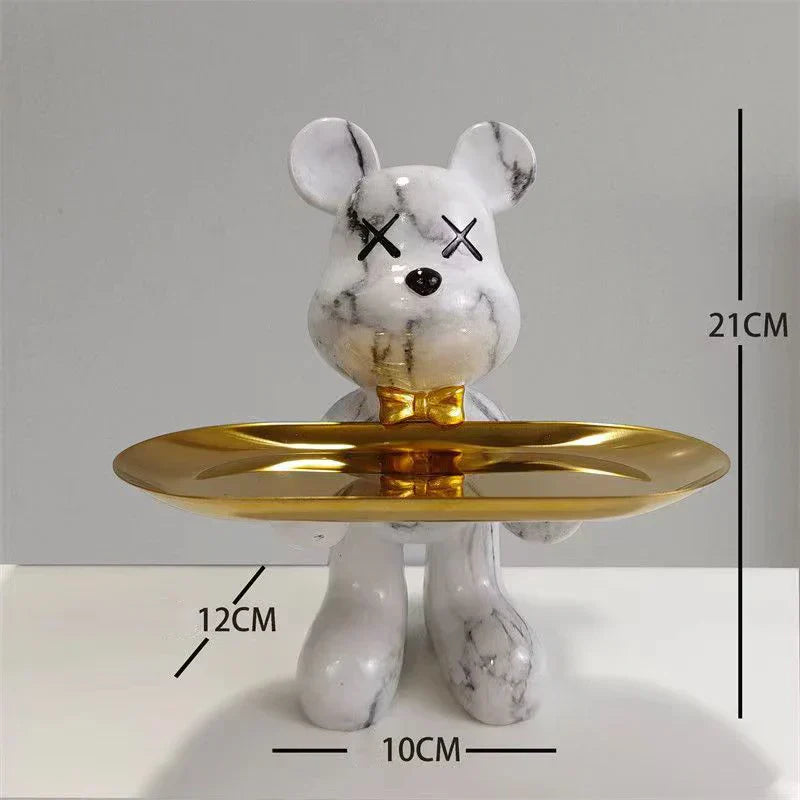 DecorBites™ Graffiti Bear Figurine Home Decor Sculpture Shelf Statue Table Gift