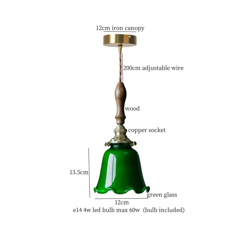 DecorBites™ Glass LED Pendant Flower Lampshade for Bedroom & Living Room Decor